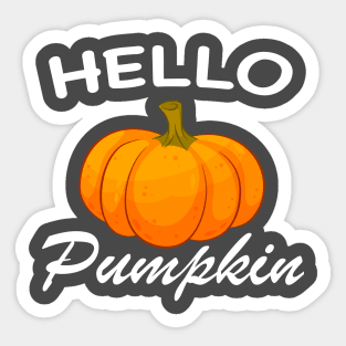 Hello Pumpkin Halloween Sticker